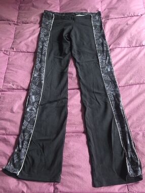 Vintage OG Brasil Sul Black Low Rise Extra Long Boot Cut Pants M 37" Inseam